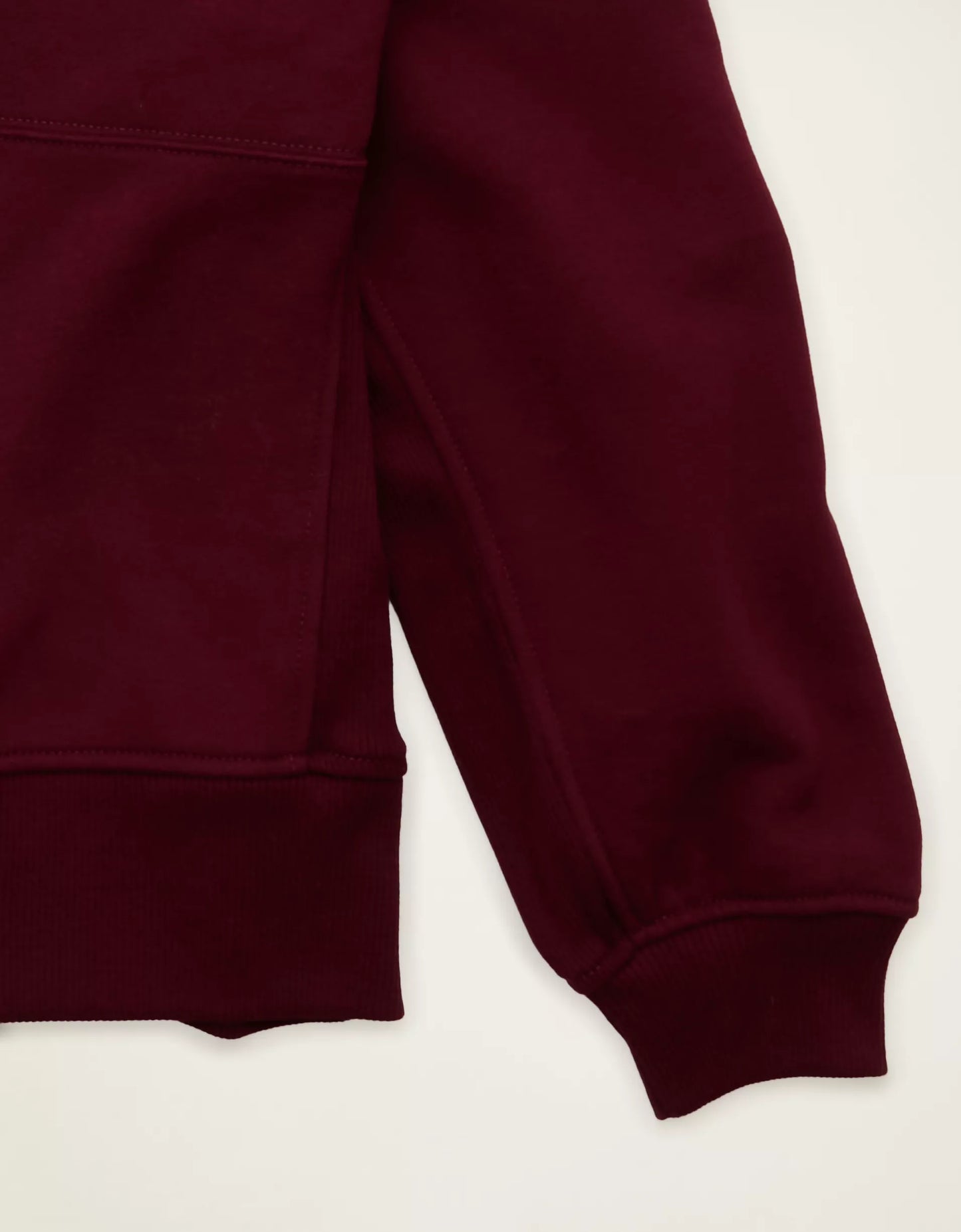 Classic Fit Cropped Mock Neck Fleece Sweatshirt