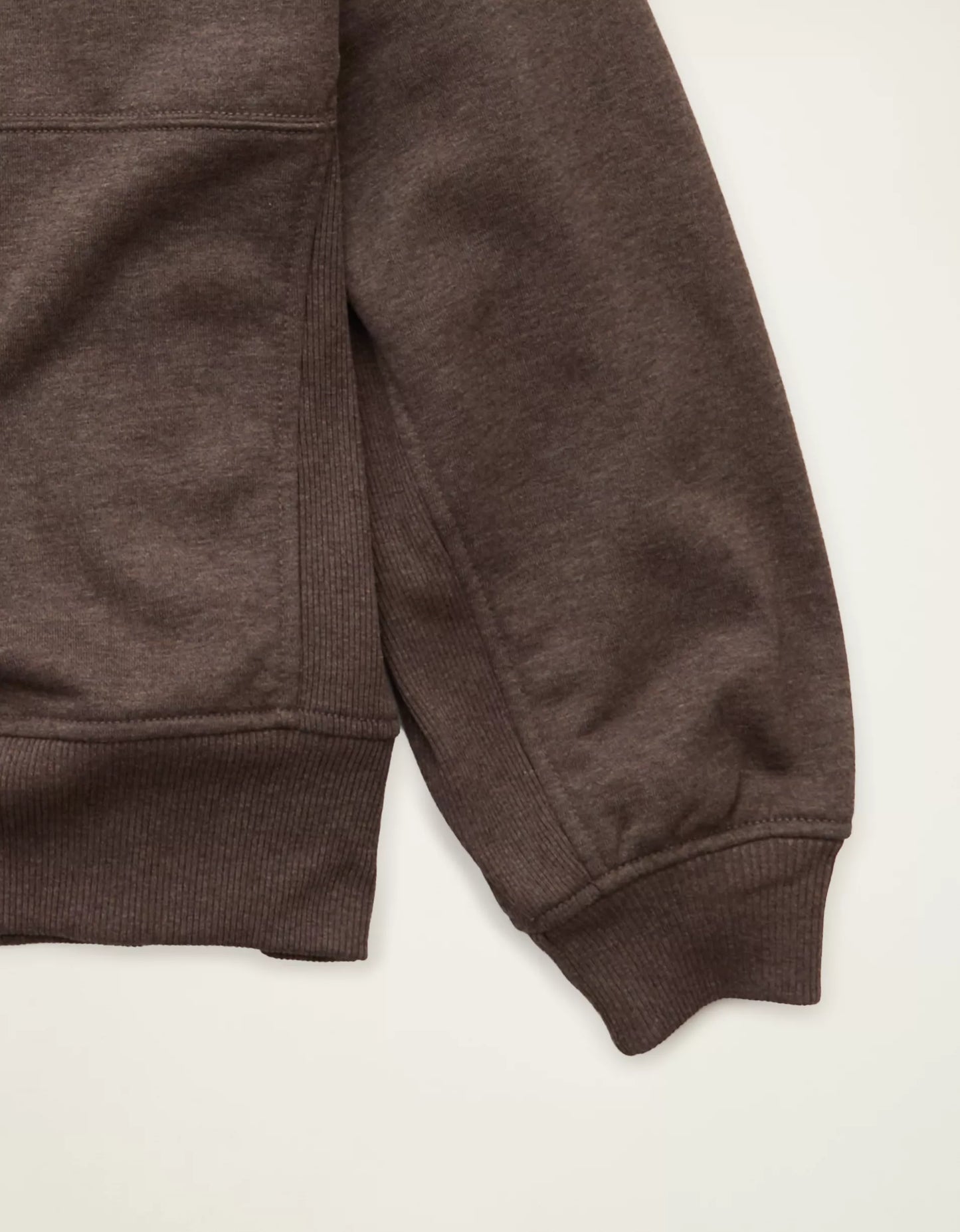Classic Fit Cropped Quarter‑Zip Mock Neck Fleece Sweatshirt